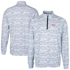 NFL Chicago Bears Cutter & Buck Big & Tall Traverse Eco Camo Tri-Blend DryTec Quarter-Zip Jacket