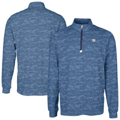 NFL New York Giants Cutter & Buck Big & Tall Traverse Stretch Eco Camo Print DryTec Quarter-Zip Top