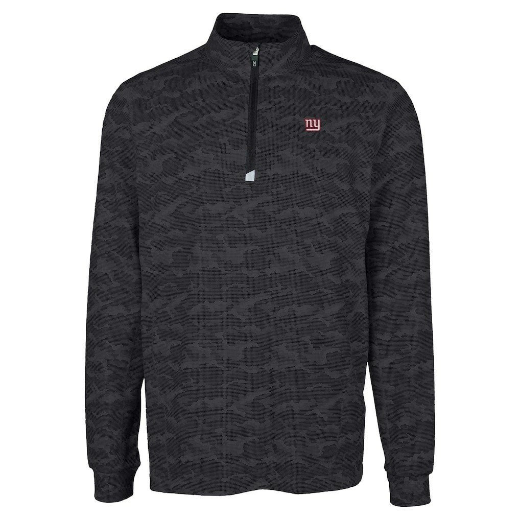 NFL New York Giants Cutter & Buck Big & Tall Traverse Eco Camo Tri-Blend DryTec Quarter-Zip Jacket