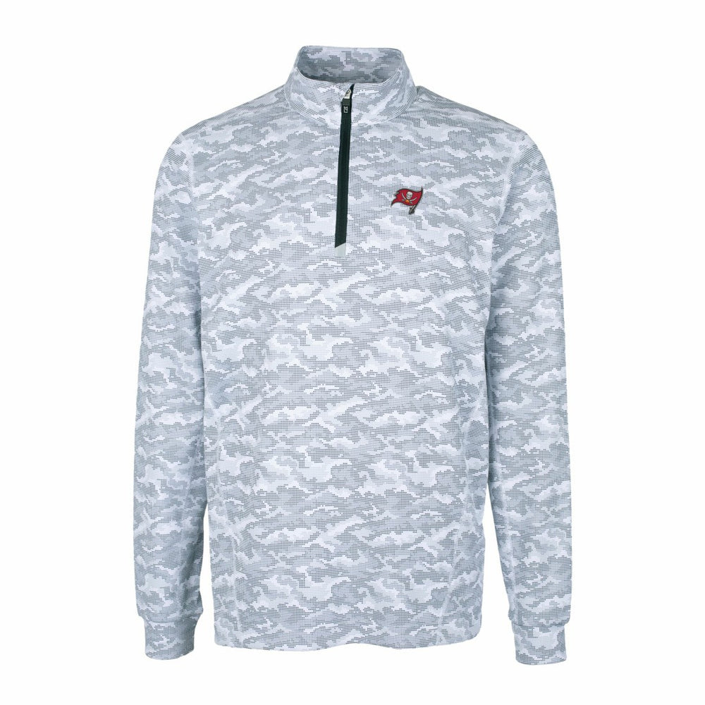 NFL Tampa Bay Buccaneers Cutter & Buck Big & Tall Traverse Eco Camo Tri-Blend DryTec Quarter-Zip Jacket