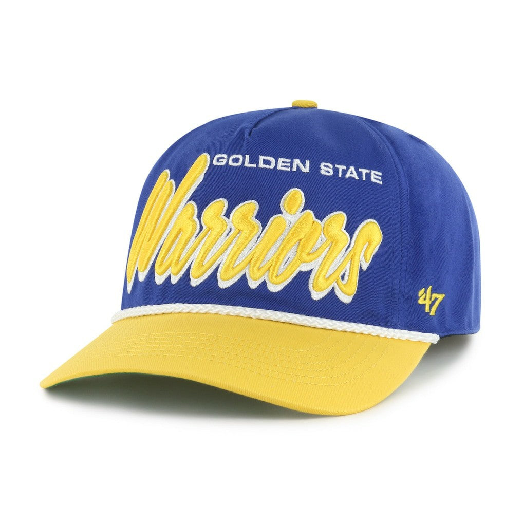 Golden State Warriors '47 Dropshadow Rope Hitch Adjustable Hat sale - Royal/Gold | 47 brand on sale