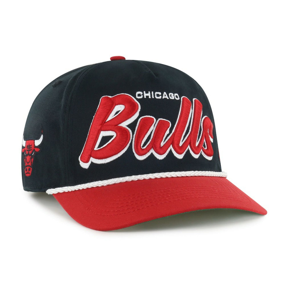 Chicago Bulls '47 Dropshadow Rope Hitch Adjustable Hat - Black/Red | 47 brand for sale
