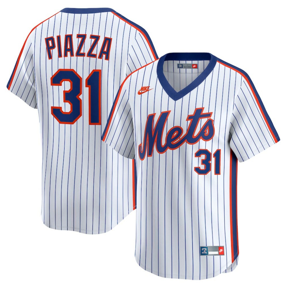 Mike Piazza New York Mets Throwback Cooperstown Collection Limited Jersey - White | Nike