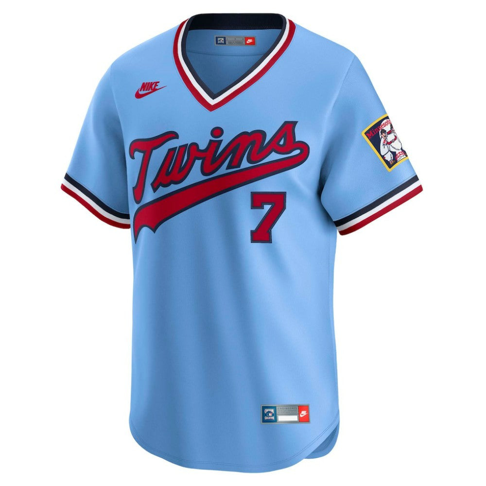 Joe Mauer Minnesota Twins Throwback Cooperstown Collection Limited Jersey - Light Blue | Nike
