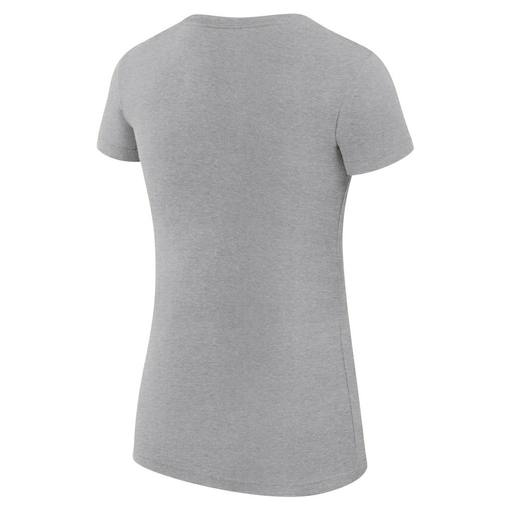 Golden State Warriors G-III 4Her by Carl Banks Women's Super-Slim Fit Lightweight Leopard Heart T-Shirt sale - Heather Gray for sale