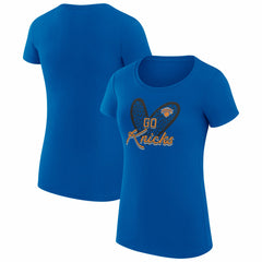 New York Knicks G-III 4Her by Carl Banks Women's Super-Slim Fit Lightweight Leopard Heart T-Shirt - Blue shop
