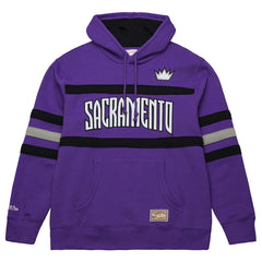 Sacramento Kings Hardwood Classics Nights Head Coach Pullover Hoodie - Purple | Mitchell & Ness on sale