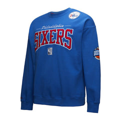 Philadelphia 76ers Hardwood Classics There & Back 2.0 Vintage Pullover Sweatshirt - Royal | Mitchell & Ness shop