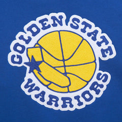 Golden State Warriors Chainstitch Applique Vintage Heavyweight Pullover Hoodie sale - Royal | Mitchell & Ness cheap