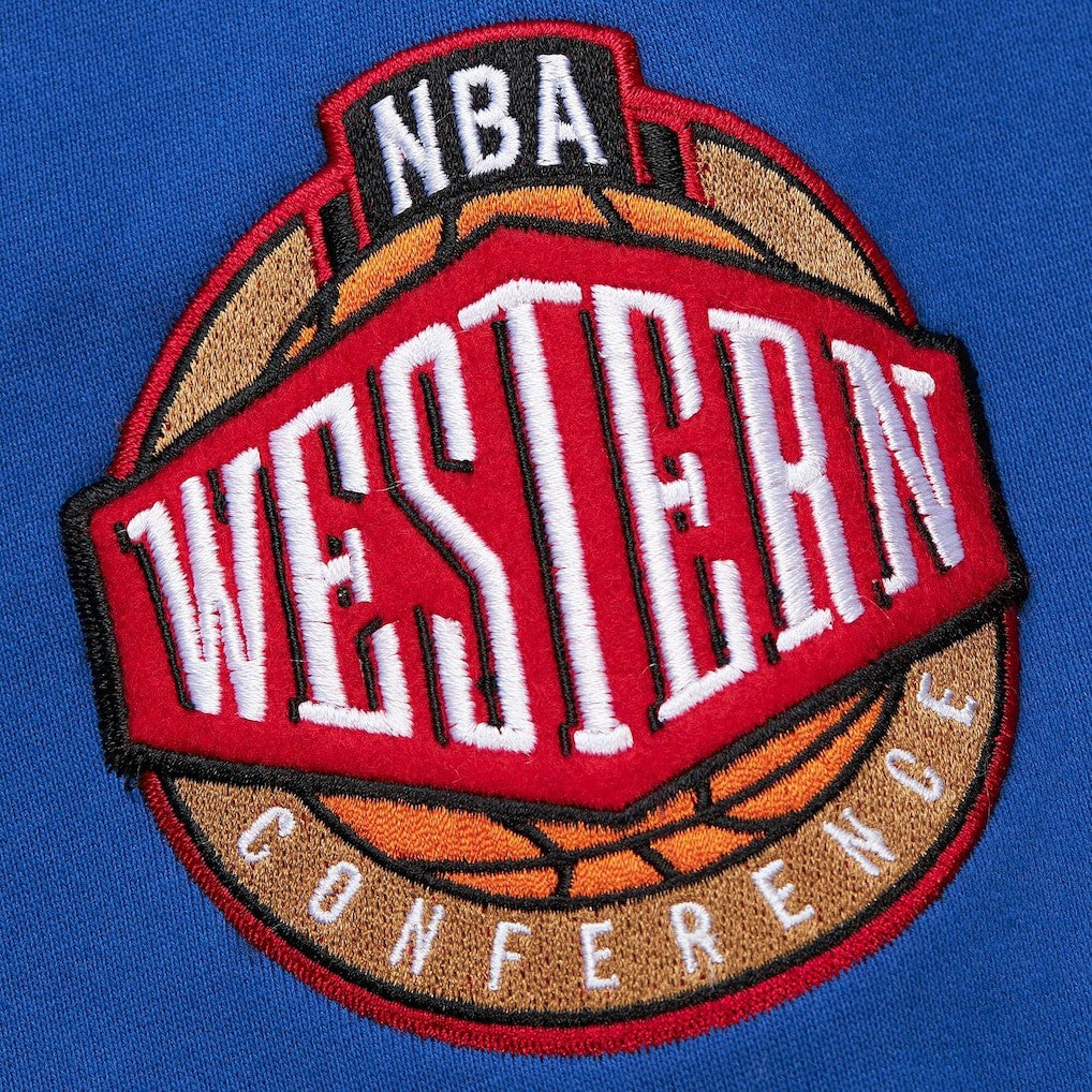 Golden State Warriors Chainstitch Applique Vintage Heavyweight Pullover Hoodie sale - Royal | Mitchell & Ness cheap