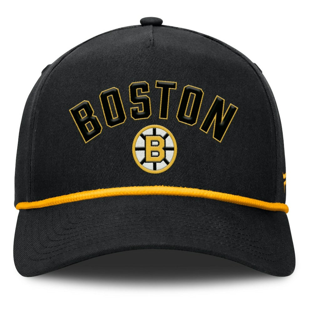 Boston Bruins Fanatics Decades Collection A-Frame Rope Adjustable Hat