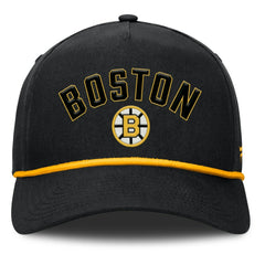 Boston Bruins Fanatics Decades Collection A-Frame Rope Adjustable Hat
