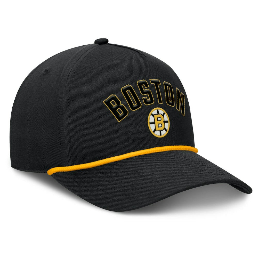 Boston Bruins Fanatics Decades Collection A-Frame Rope Adjustable Hat