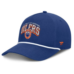 Edmonton Oilers Fanatics Decades Collection A-Frame Rope Adjustable Hat