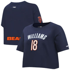 NFL Chicago Bears Caleb Williams  Pro Standard Women's Player Name & Number Cropped Boxy T-Shirt