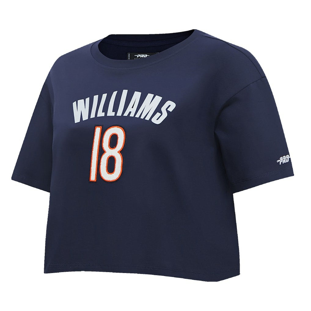 NFL Chicago Bears Caleb Williams  Pro Standard Women's Player Name & Number Cropped Boxy T-Shirt