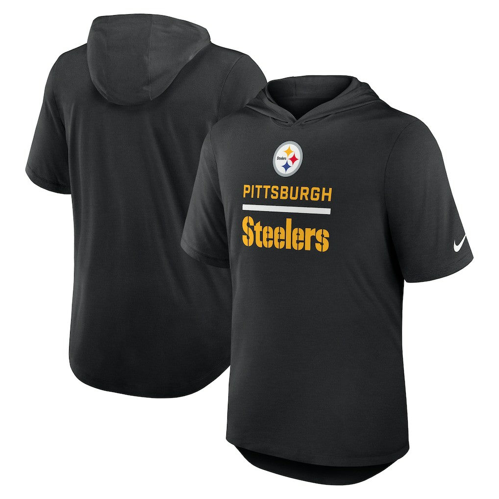 NFL Pittsburgh Steelers Lockup Tri-Blend Hoodie T-Shirt