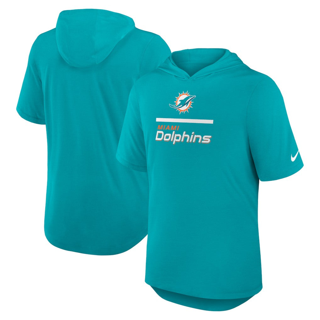 NFL Miami Dolphins Lockup Tri-Blend Hoodie T-Shirt