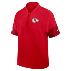 NFL Kansas City Chiefs Sideline Short Sleeve Quarter-Zip Dri-FIT Coach Jacket