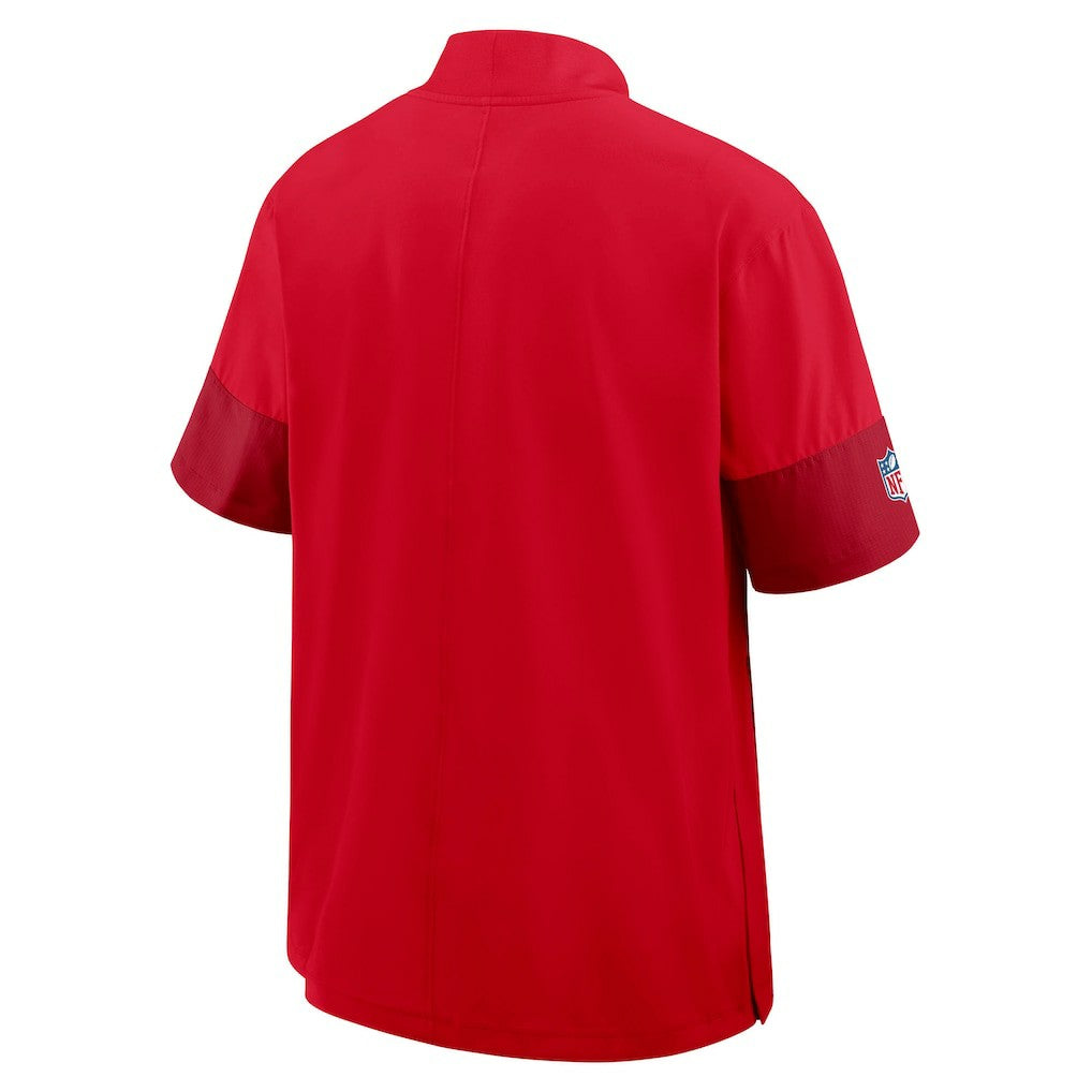 NFL Kansas City Chiefs Sideline Short Sleeve Quarter-Zip Dri-FIT Coach Jacket