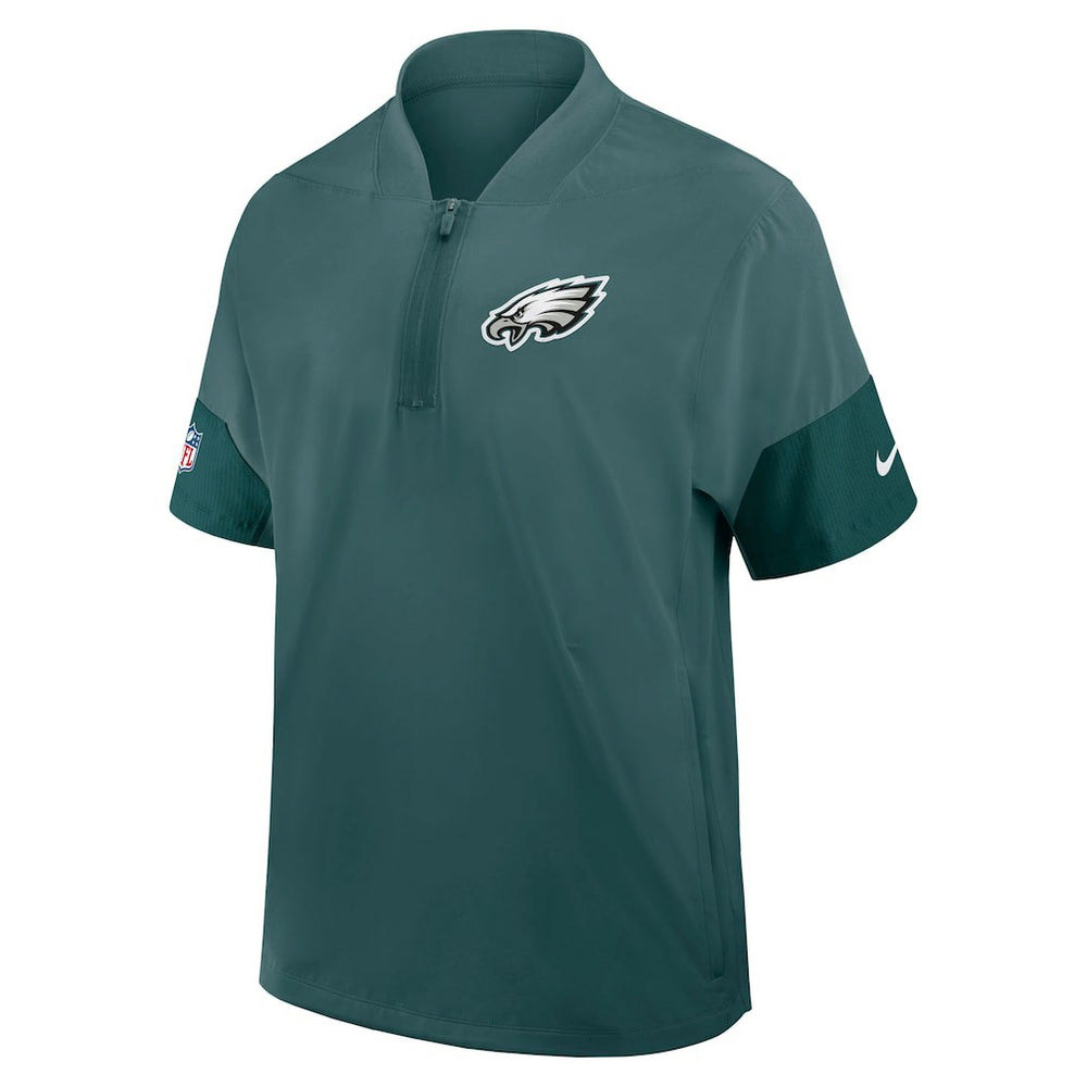 NFL Philadelphia Eagles Sideline Short Sleeve Quarter-Zip Dri-FIT Coach Jacket