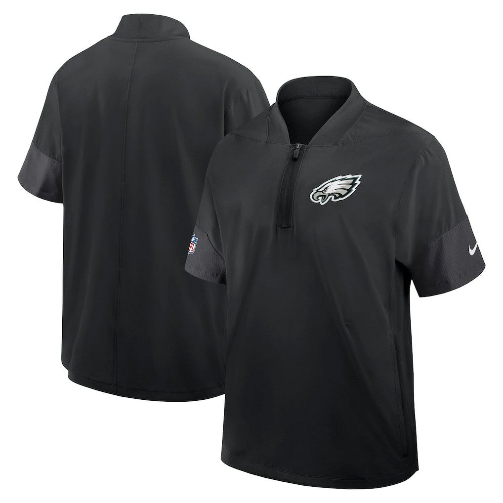 NFL Philadelphia Eagles Sideline Short Sleeve Quarter-Zip Dri-FIT Coach Jacket