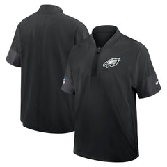 NFL Philadelphia Eagles Sideline Short Sleeve Quarter-Zip Dri-FIT Coach Jacket