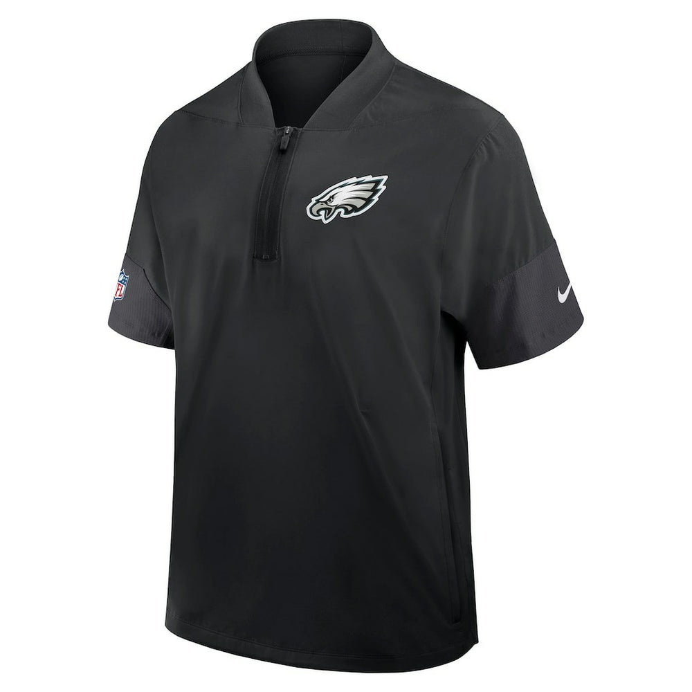 NFL Philadelphia Eagles Sideline Short Sleeve Quarter-Zip Dri-FIT Coach Jacket