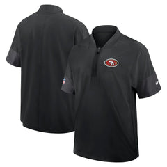 NFL San Francisco 49ers Sideline Short Sleeve Quarter-Zip Dri-FIT Coach Jacket