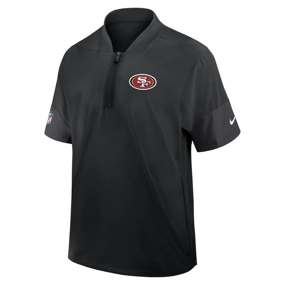 NFL San Francisco 49ers Sideline Short Sleeve Quarter-Zip Dri-FIT Coach Jacket