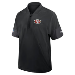 NFL San Francisco 49ers Sideline Short Sleeve Quarter-Zip Dri-FIT Coach Jacket