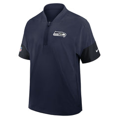 NFL Seattle Seahawks Sideline Short Sleeve Quarter-Zip Dri-FIT Coach Jacket