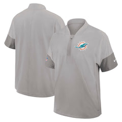 NFL Miami Dolphins Sideline Short Sleeve Quarter-Zip Dri-FIT Coach Jacket