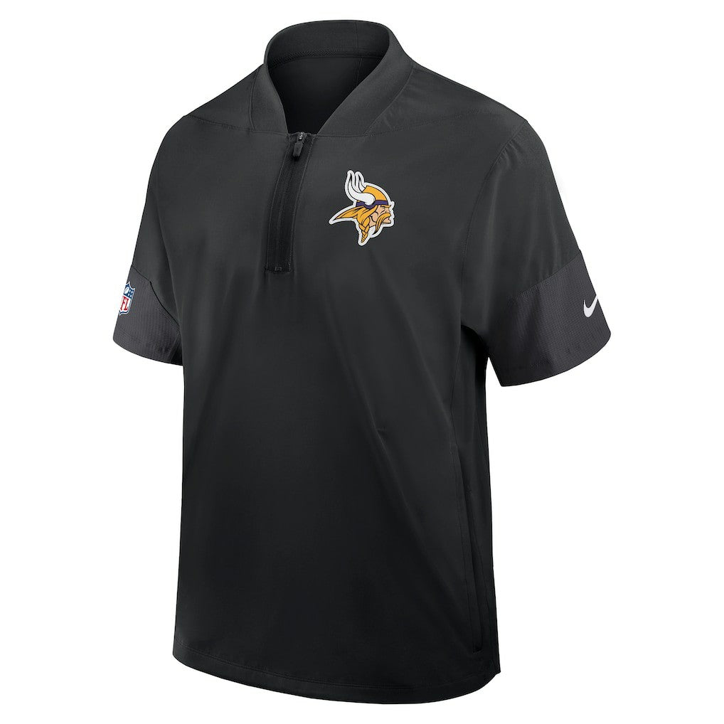 NFL Minnesota Vikings Sideline Short Sleeve Quarter-Zip Dri-FIT Coach Jacket