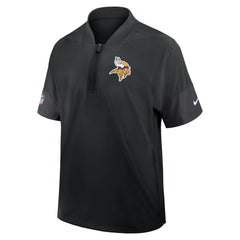 NFL Minnesota Vikings Sideline Short Sleeve Quarter-Zip Dri-FIT Coach Jacket