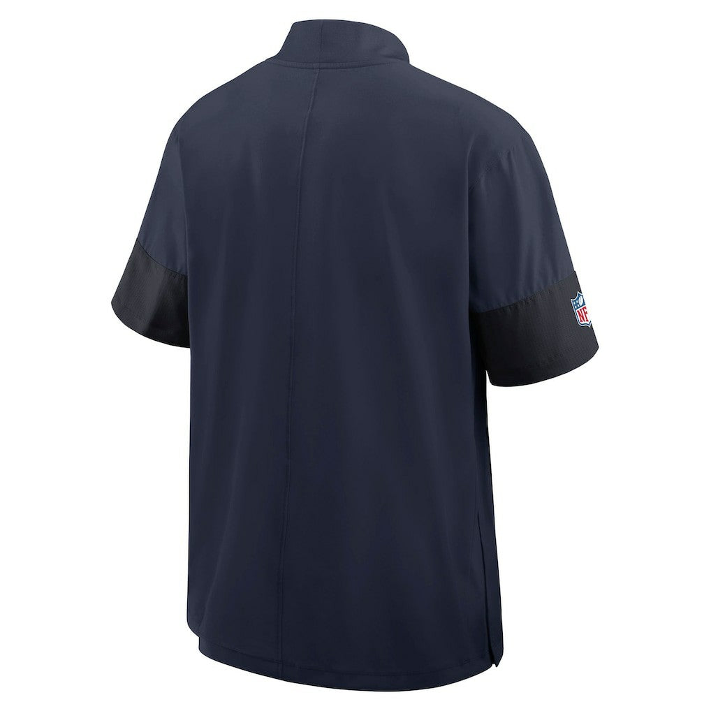 NFL New England Patriots Sideline Short Sleeve Quarter-Zip Dri-FIT Coach Jacket