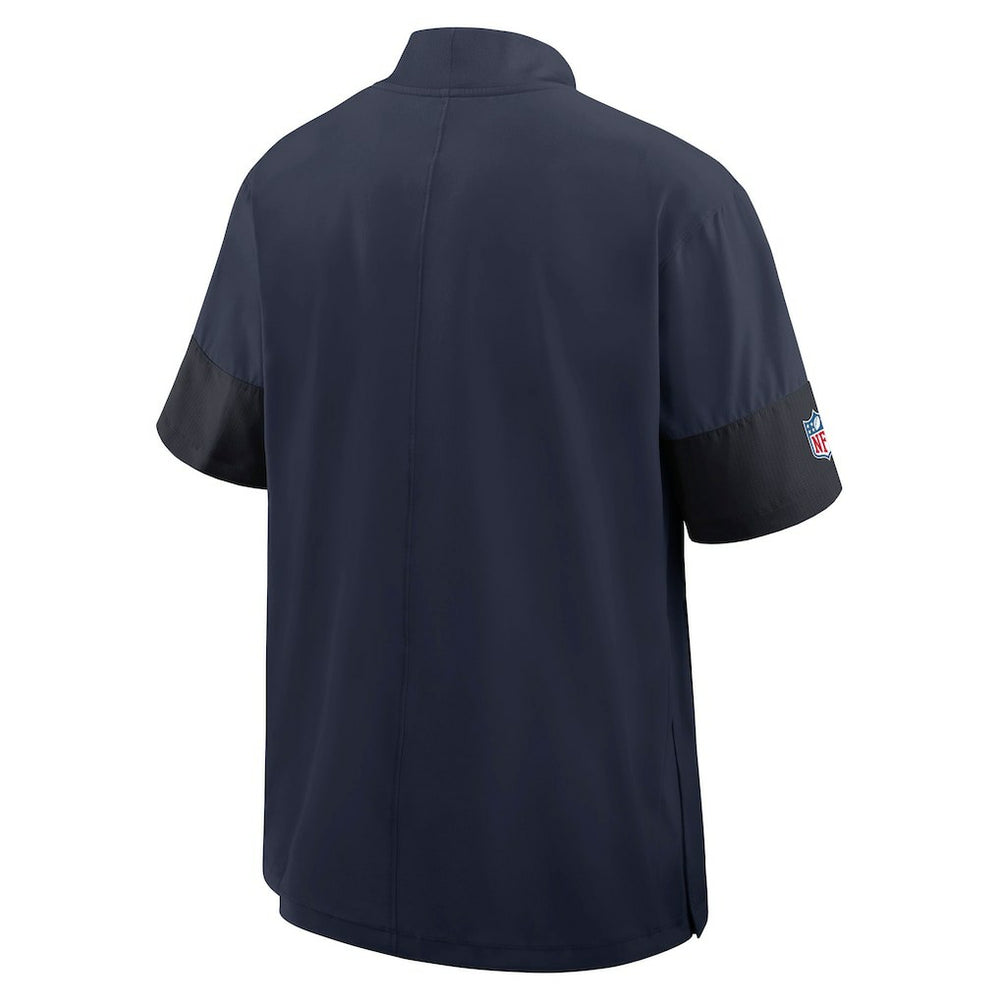 NFL New England Patriots Sideline Short Sleeve Quarter-Zip Dri-FIT Coach Jacket
