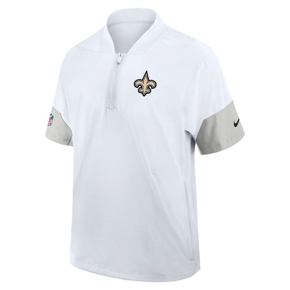 NFL New Orleans Saints Sideline Short Sleeve Quarter-Zip Dri-FIT Coach Jacket