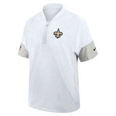 NFL New Orleans Saints Sideline Short Sleeve Quarter-Zip Dri-FIT Coach Jacket
