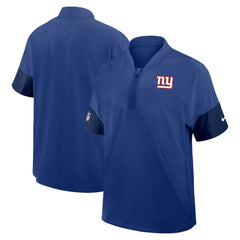 NFL New York Giants Sideline Short Sleeve Quarter-Zip Dri-FIT Coach Jacket