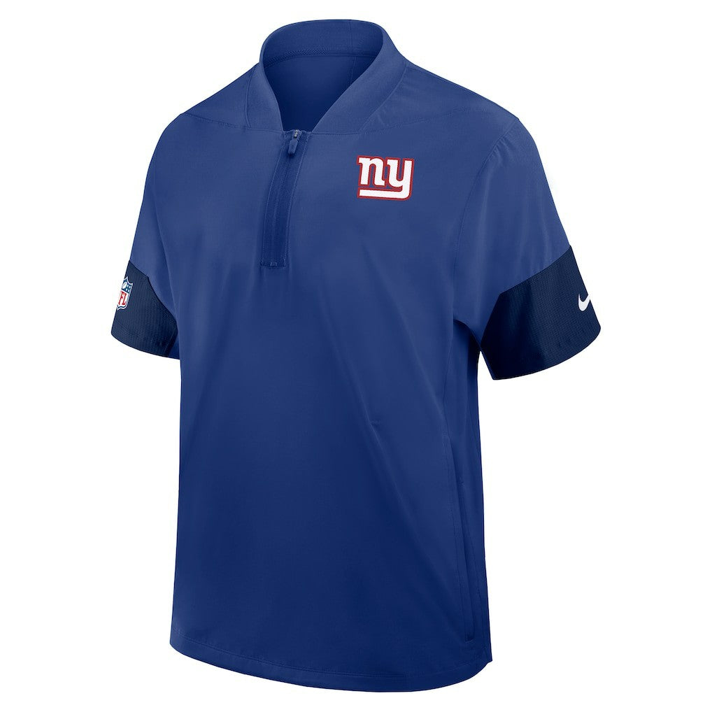 NFL New York Giants Sideline Short Sleeve Quarter-Zip Dri-FIT Coach Jacket