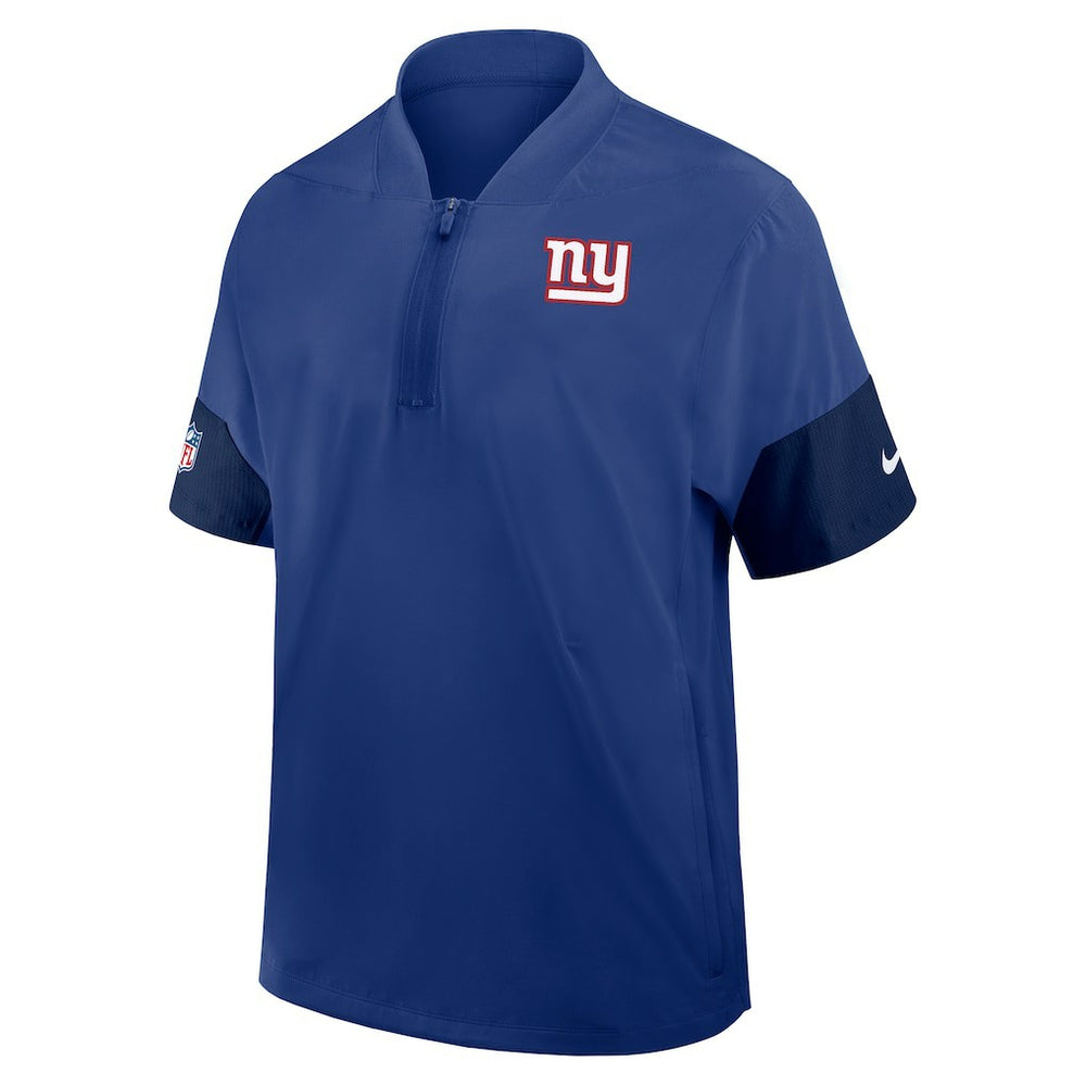 NFL New York Giants Sideline Short Sleeve Quarter-Zip Dri-FIT Coach Jacket