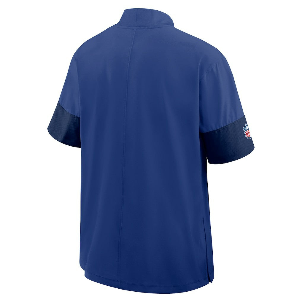 NFL New York Giants Sideline Short Sleeve Quarter-Zip Dri-FIT Coach Jacket