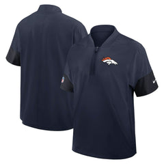 NFL Denver Broncos Sideline Short Sleeve Quarter-Zip Dri-FIT Coach Jacket