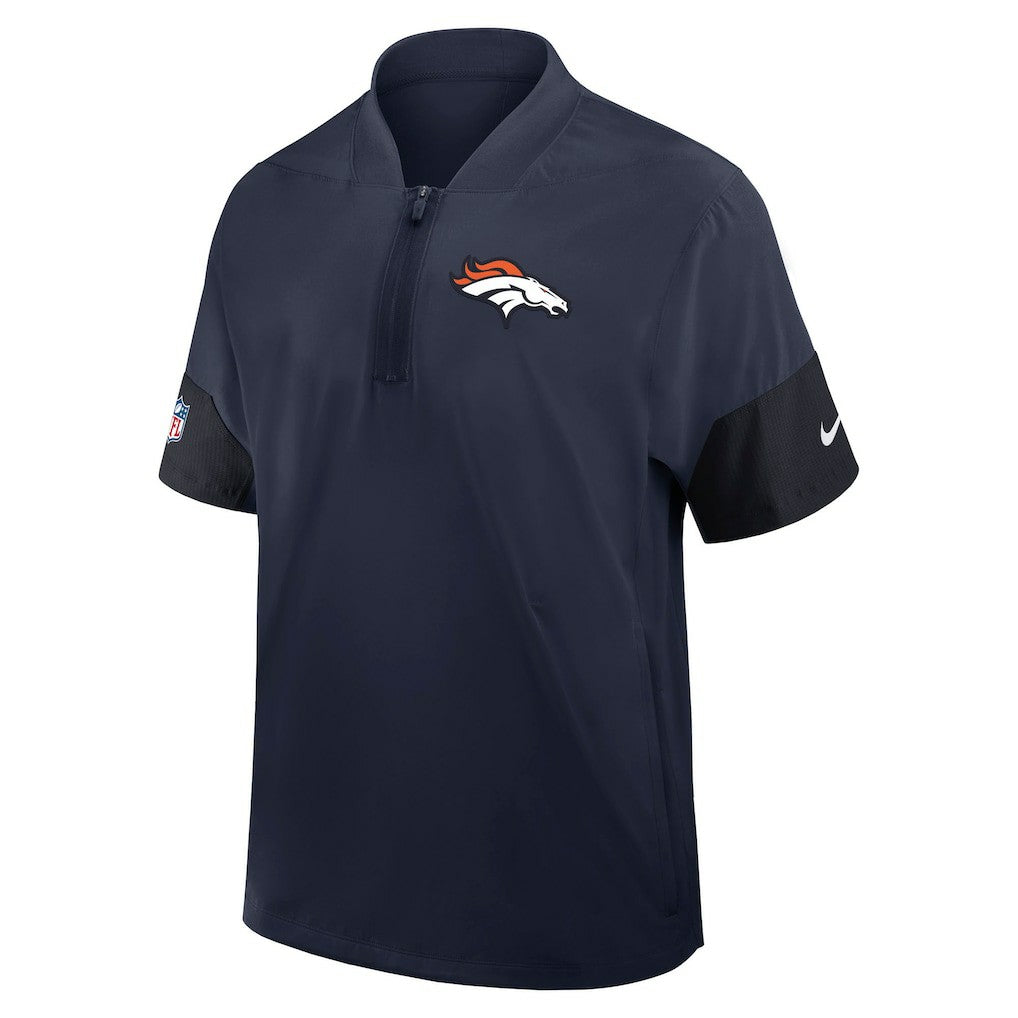 NFL Denver Broncos Sideline Short Sleeve Quarter-Zip Dri-FIT Coach Jacket