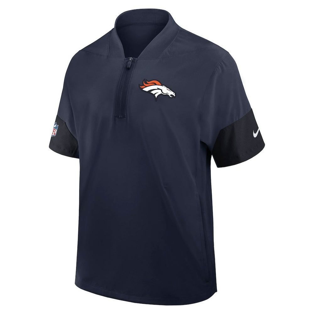 NFL Denver Broncos Sideline Short Sleeve Quarter-Zip Dri-FIT Coach Jacket