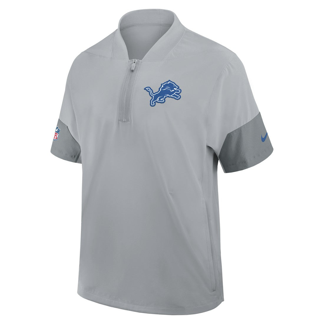 NFL Detroit Lions Sideline Short Sleeve Quarter-Zip Dri-FIT Coach Jacket