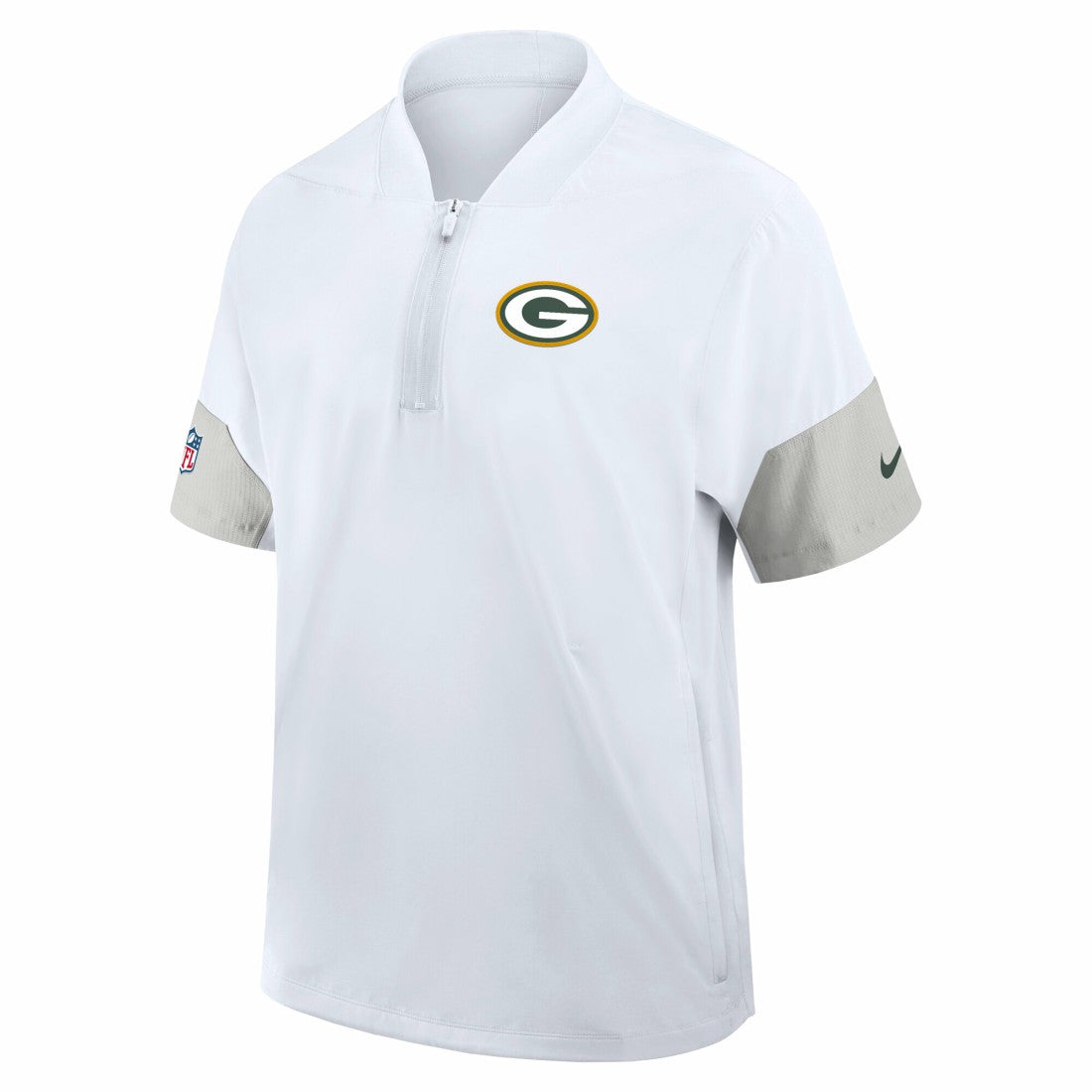 NFL Green Bay Packers Sideline Short Sleeve Quarter-Zip Dri-FIT Coach Jacket