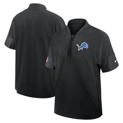 NFL Detroit Lions Sideline Short Sleeve Quarter-Zip Dri-FIT Coach Jacket