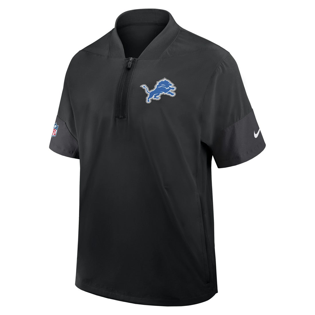 NFL Detroit Lions Sideline Short Sleeve Quarter-Zip Dri-FIT Coach Jacket